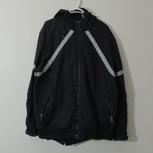 Coogi Black & Silver Windbreaker Jacket (XXXL)